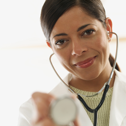 Physician Wearing Stethoscope